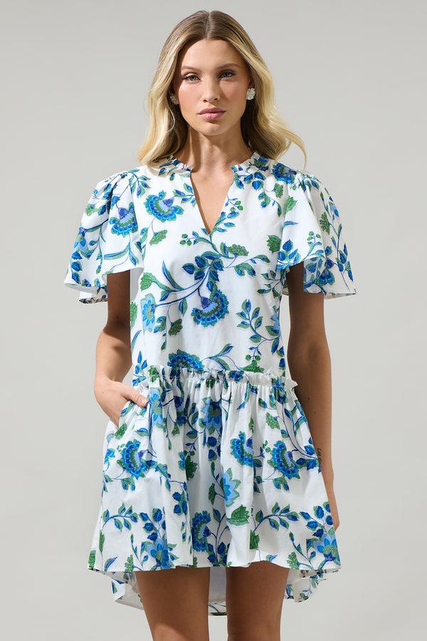 Sugarlips Samara Floral Rock A By Trapeze Mini Dress