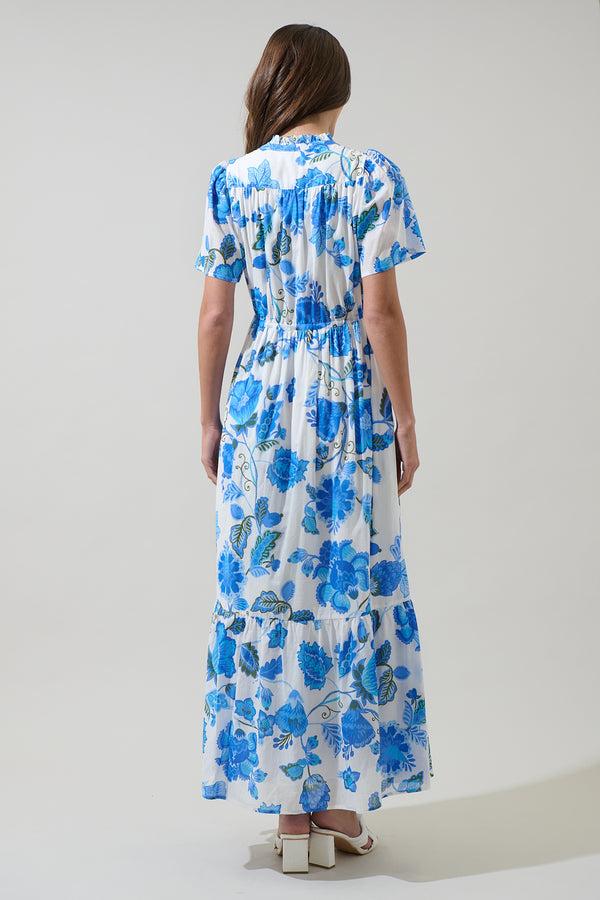 Sugarlips Samian Floral Kissa Button Down Maxi Dress