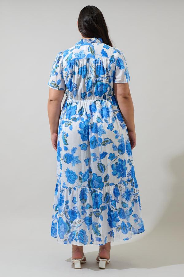 Sugarlips Samian Floral Kissa Button Down Maxi Dress Curve
