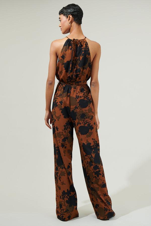 Sugarlips Sandy Floral Lighthearted Trapeze Jumpsuit