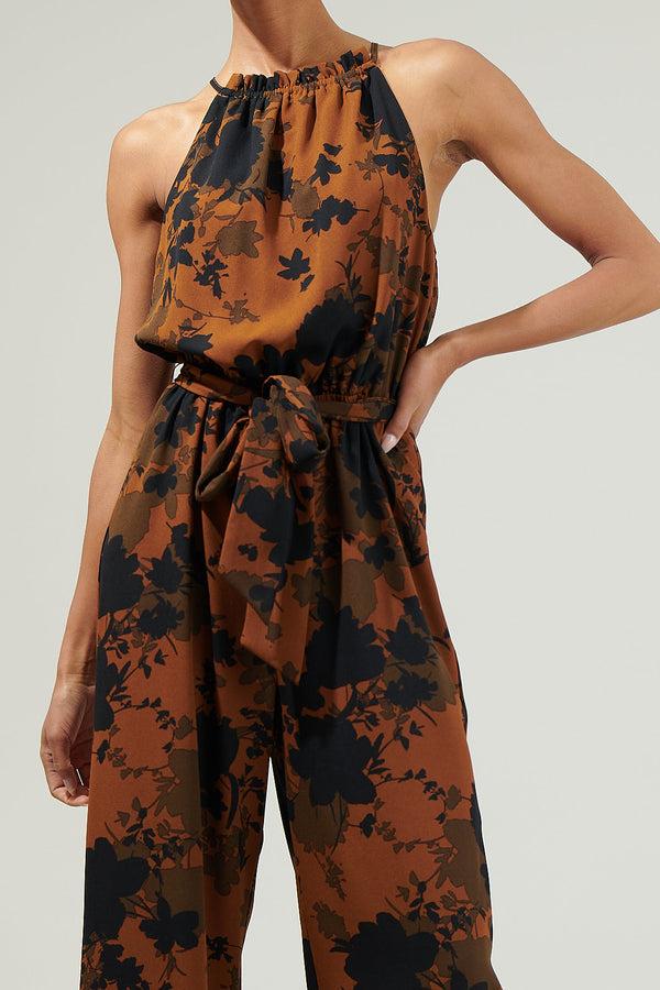 Sugarlips Sandy Floral Lighthearted Trapeze Jumpsuit