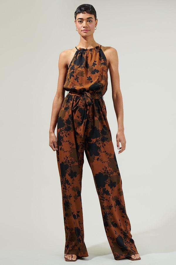 sugarlips Sandy Floral Lighthearted Trapeze Jumpsuit