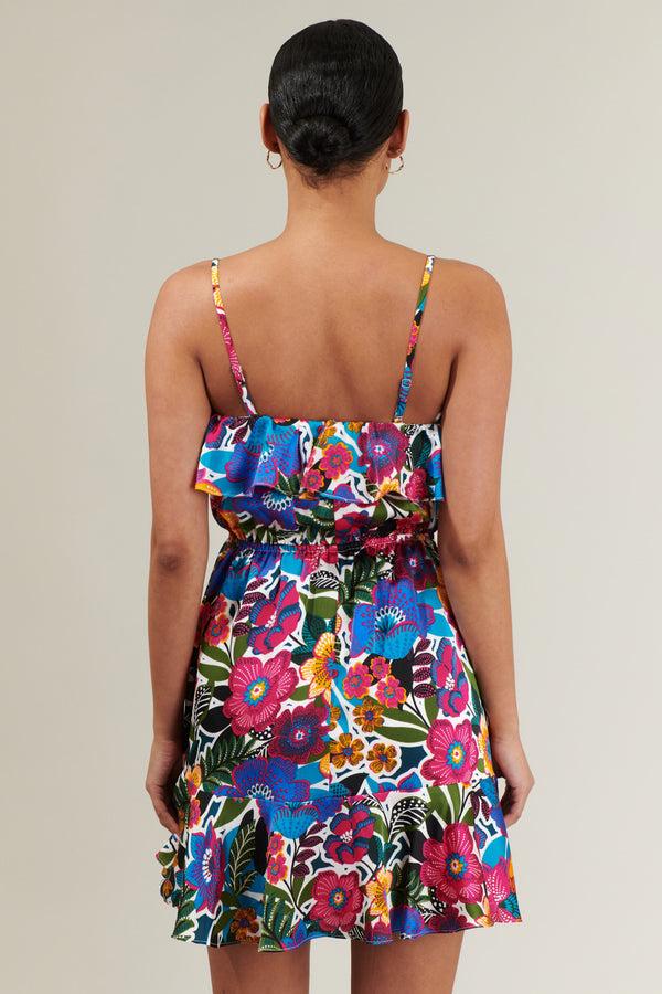 Sugarlips Santa Elena Rain Dance Convertible Ruffle Flounce Mini Dress