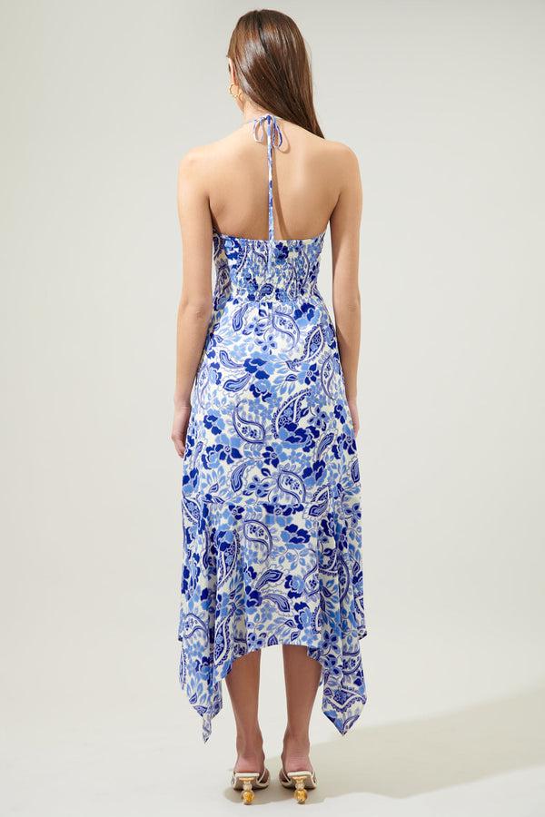Sugarlips Sao Paulo Sky Augustine Convertible Halter Midi Dress