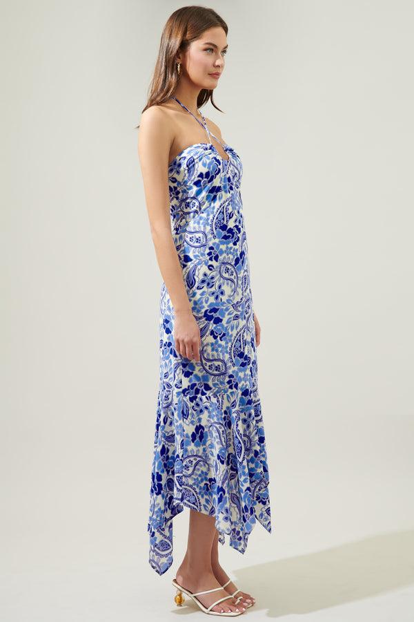 Sugarlips Sao Paulo Sky Augustine Convertible Halter Midi Dress