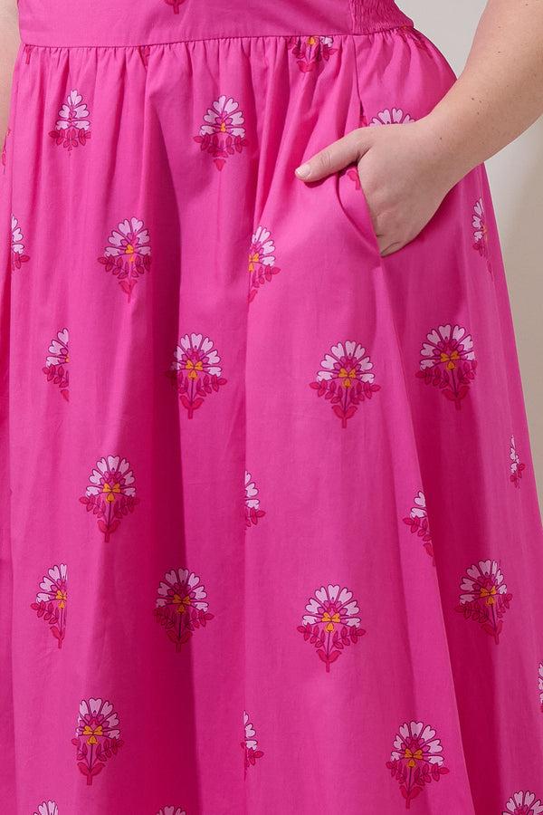 Sugarlips Scarlett Floral Mazy Smocked Maxi Dress Curve