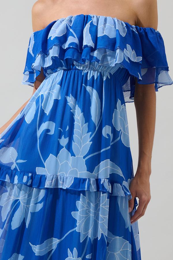 Sugarlips Seabloom Floral Gauri Off Shoulder Maxi Dress