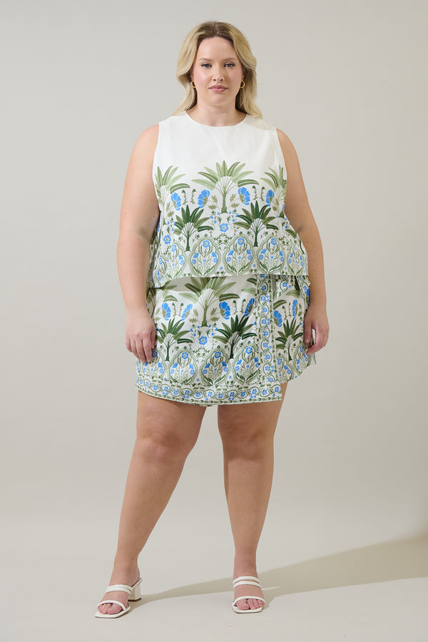 Sugarlips Senara Floral Levie Wrap Mini Skort Curve