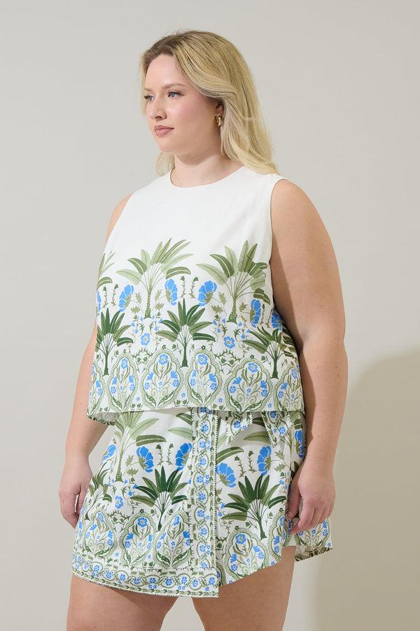 Sugarlips Senara Floral Lisha Sleeveless Tank Top Curve