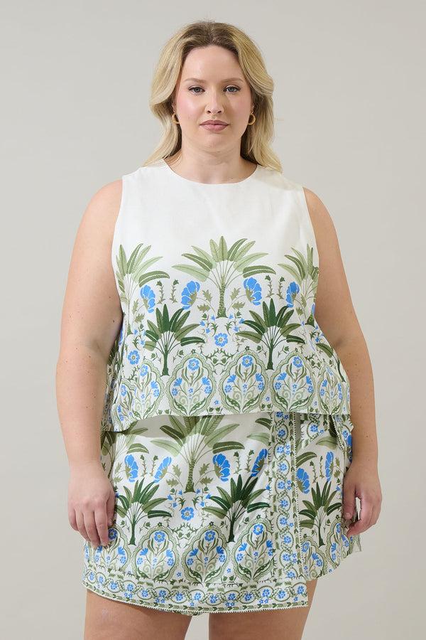 sugarlips Senara Floral Lisha Sleeveless Tank Top Curve