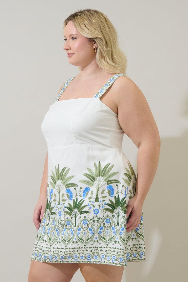 Sugarlips Senara Floral Sally Smocked Mini Dress Curve