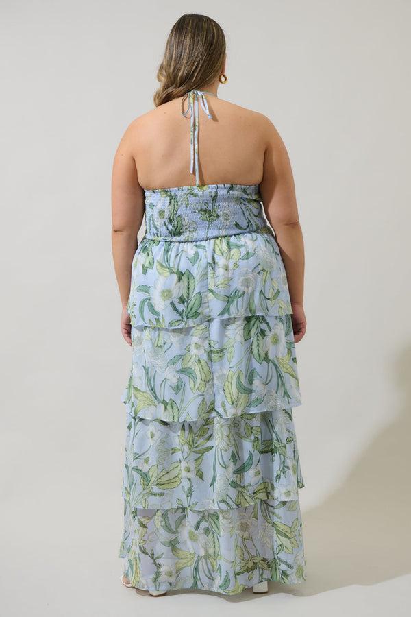 Sugarlips Serenade Bloom Seana Tiered Maxi Dress Curve