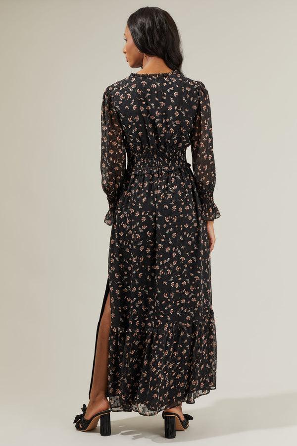 Sugarlips Serenity Floral Leandra Ruffle Maxi Dress