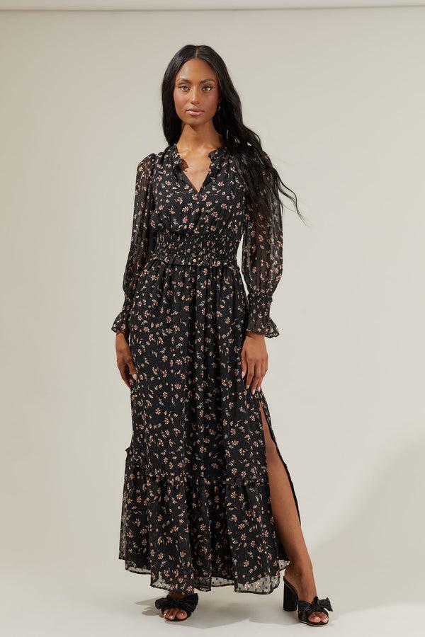 Sugarlips Serenity Floral Leandra Ruffle Maxi Dress