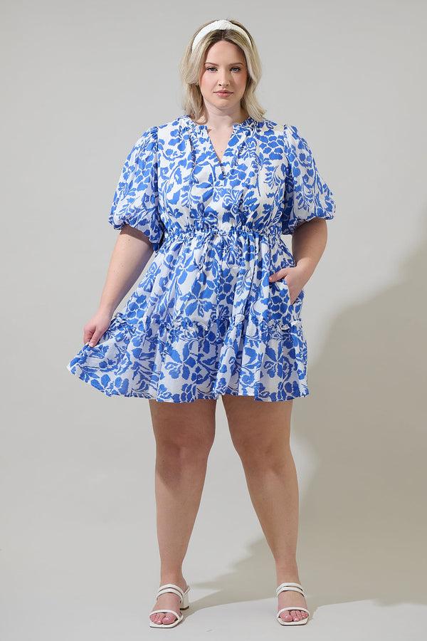 Sugarlips Shia Floral Noella Shift Mini Dress Curve