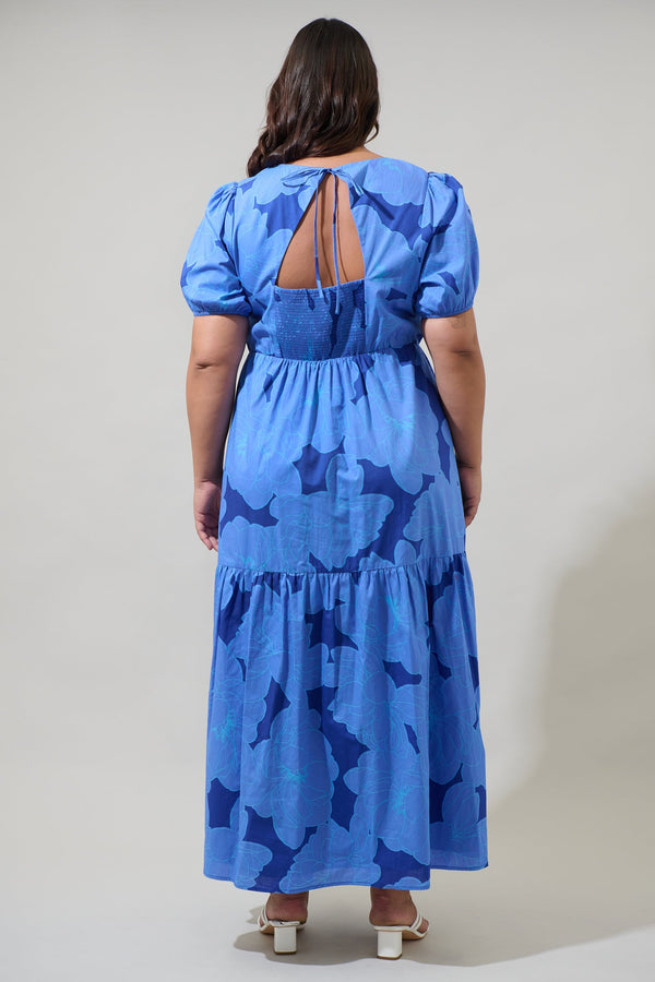 Sugarlips Skyline Floral Becca Tiered Maxi Dress Curve