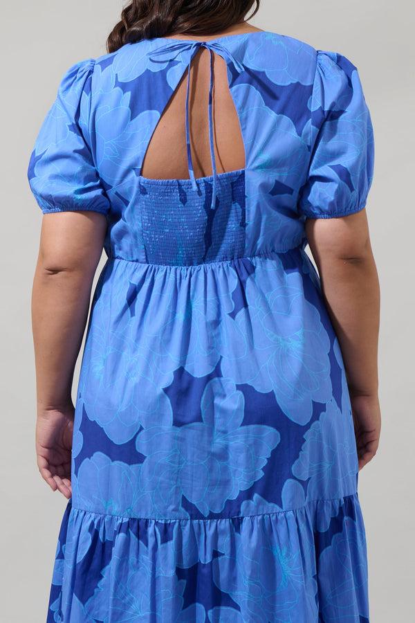 Sugarlips Skyline Floral Becca Tiered Maxi Dress Curve