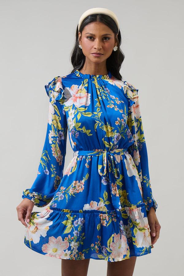 sugarlips Solary Floral Balloon Sleeve Blouson Dress