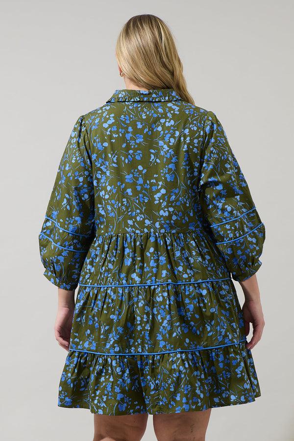 Sugarlips Solvay Floral Stark Tiered Mini Dress Curve