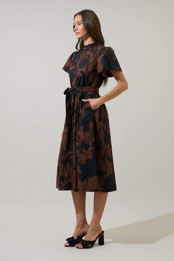 Sugarlips Somerton Floral Aurelia Babydoll Midi Dress