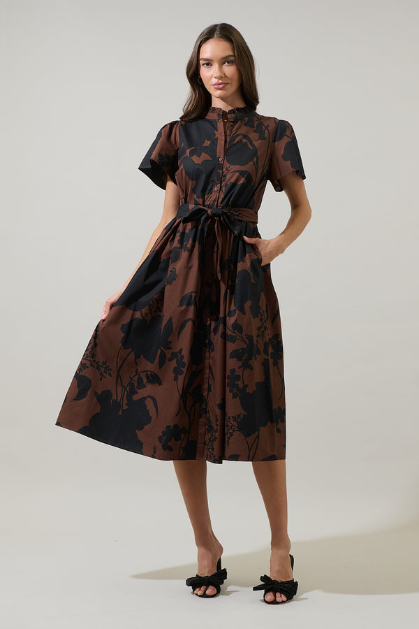 sugarlips Somerton Floral Aurelia Babydoll Midi Dress