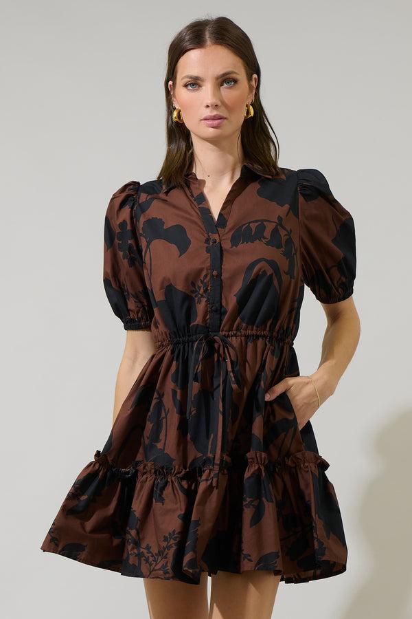 Sugarlips Somerton Floral Stacie Button Down Mini Dress
