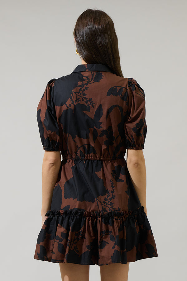 Sugarlips Somerton Floral Stacie Button Down Mini Dress