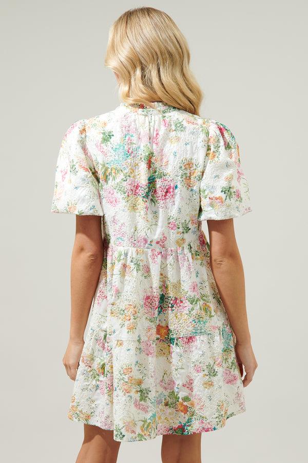 Sugarlips Sommerset Floral Jacey Babydoll Eyelet Mini Dress