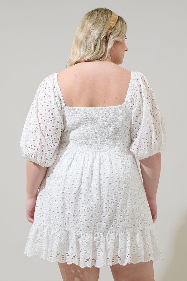 Sugarlips Sophy Eyelet Evy Sweetheart Mini Dress Curve