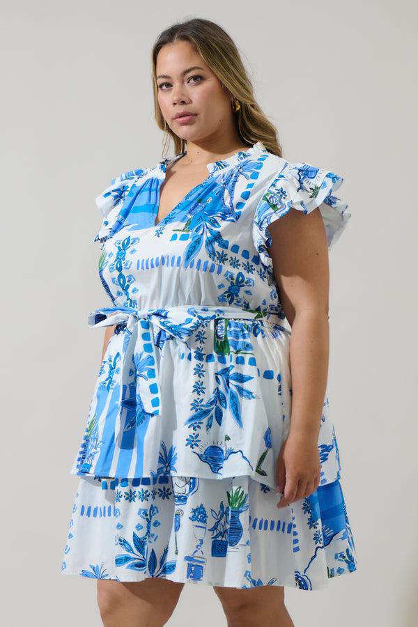 Sugarlips Sosy Postcard Marisol Tiered Mini Dress Curve