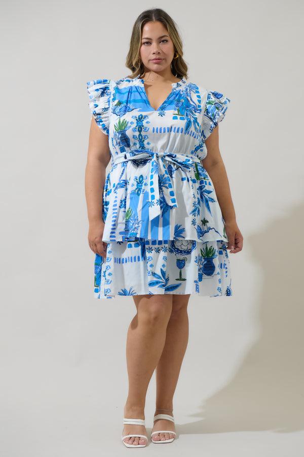Sugarlips Sosy Postcard Marisol Tiered Mini Dress Curve
