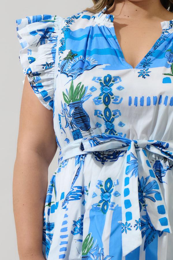 Sugarlips Sosy Postcard Marisol Tiered Mini Dress Curve