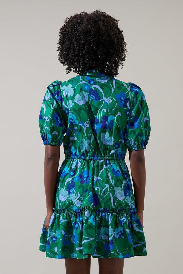 Sugarlips Stacie Button Down Mini Dress Lomeli Floral