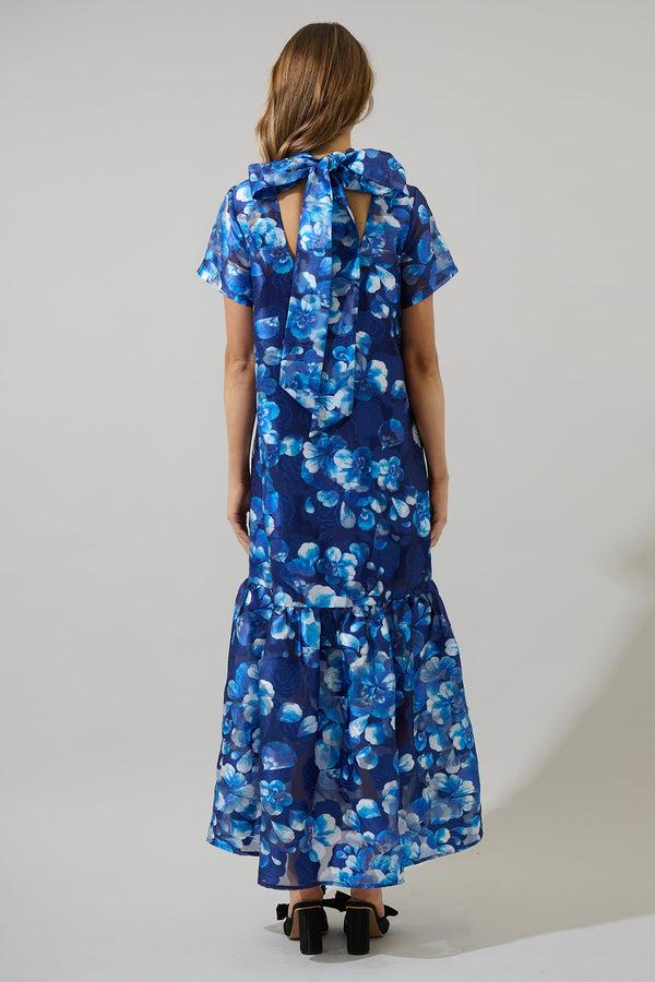 Sugarlips Abay Floral Dime Organza Maxi Dress