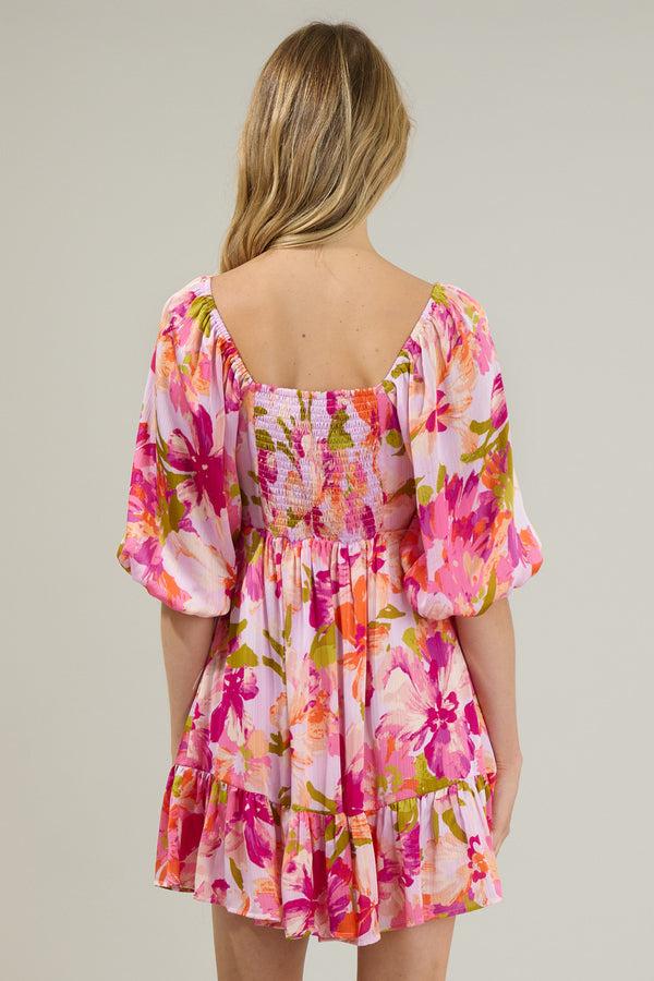 Sugarlips Abigal Floral Evy Sweetheart Mini Dress