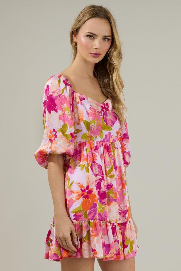 Sugarlips Abigal Floral Evy Sweetheart Mini Dress