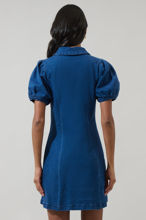 Sugarlips Adalyn Denim Collar Mini Dress