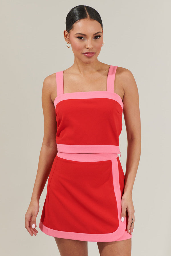Sugarlips Addilyn Color Block Crop Top