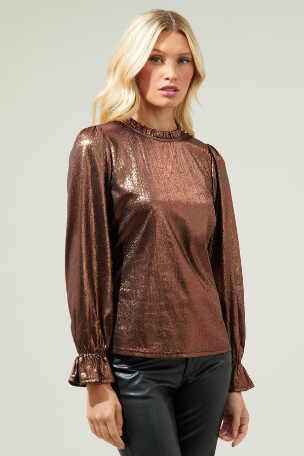 Sugarlips Adela Shine Long Sleeve Blouse