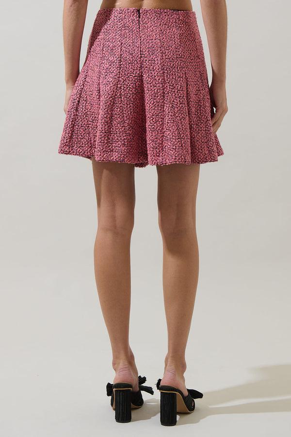 Sugarlips Adina Tweed Flare Mini Skirt