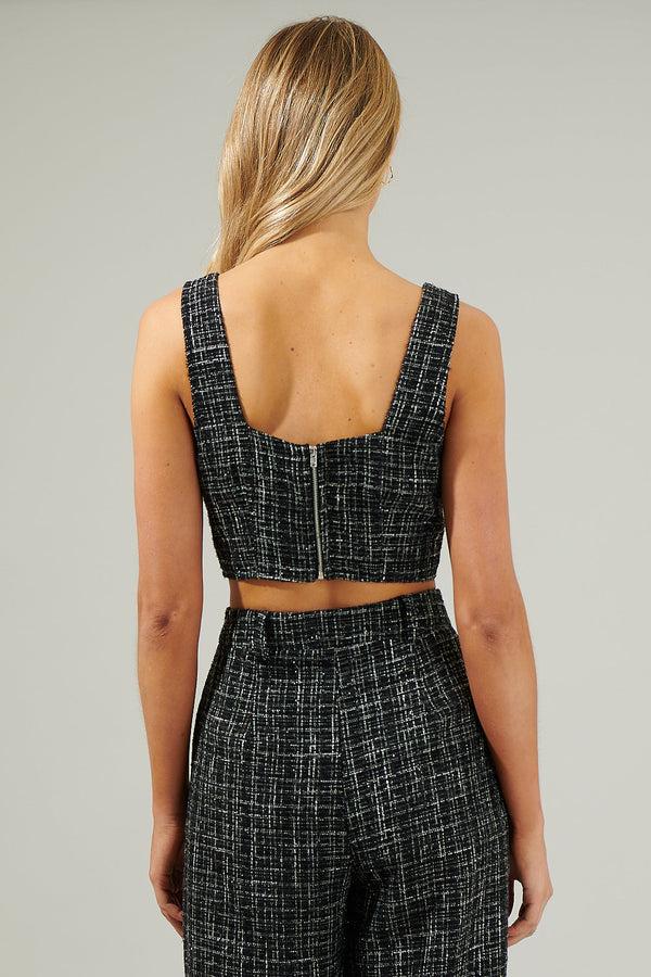 Sugarlips Adriella Tweed Tank Top