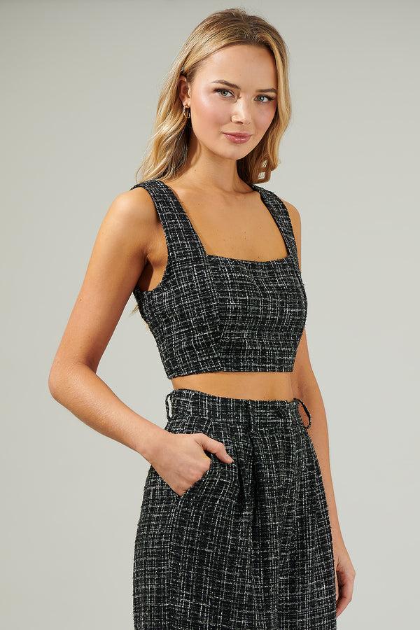 Sugarlips Adriella Tweed Tank Top
