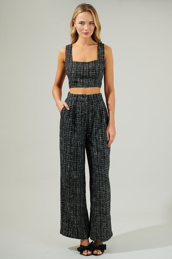 Sugarlips Adriella Tweed Tank Top