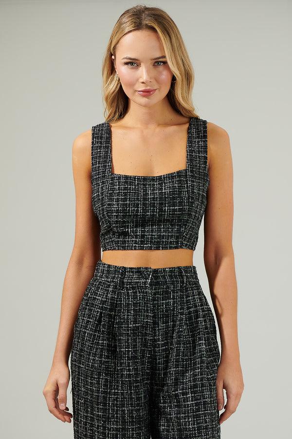 sugarlips Adriella Tweed Tank Top