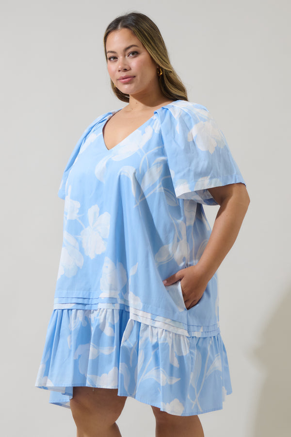 Sugarlips Afina Floral Seruma Mini Dress Curve