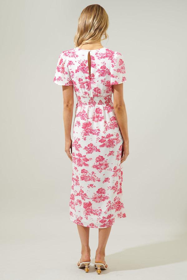 Sugarlips Ainsley Meadow Toile Bloom Midi Dress