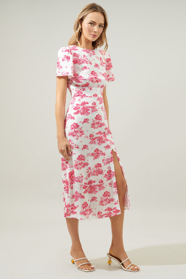 Sugarlips Ainsley Meadow Toile Bloom Midi Dress