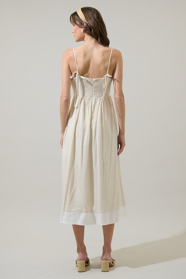 Sugarlips Alanah Linen Senia Midi Dress