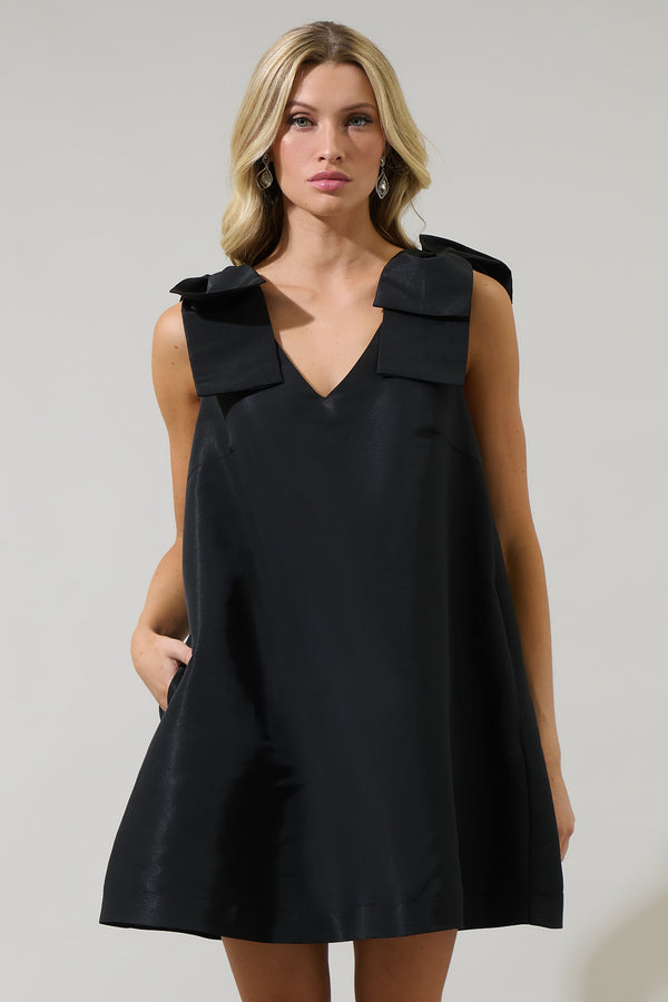 Sugarlips Alani Bow Trapeze Mini Dress