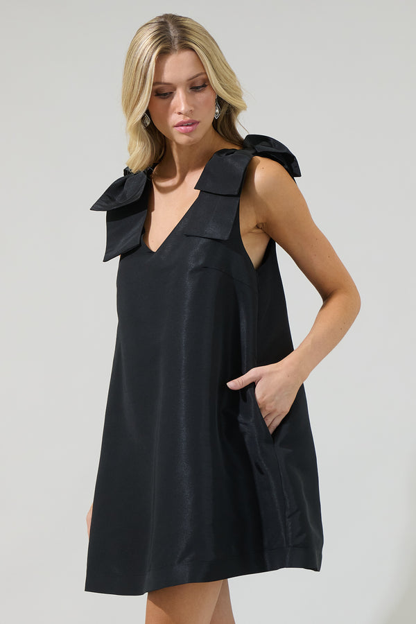 Sugarlips Alani Bow Trapeze Mini Dress